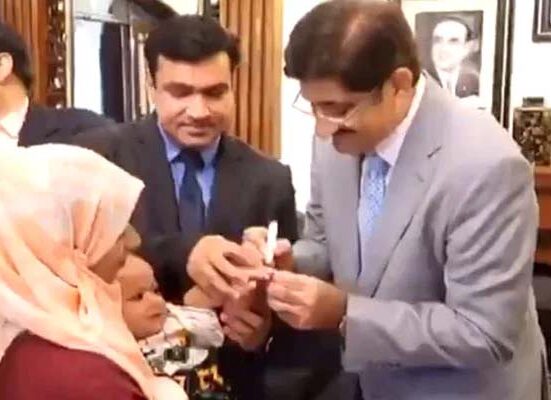 murad ali shah وزیراعلیٰ سندھ نے انسداد پولیو مہم کا افتتاح کردیا