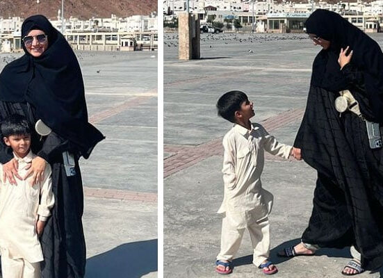 ثانیہ مرزا بیٹے کے ہمراہ عمرہ کی ادائیگی کیلئے سعودیہ پہنچ گئیں