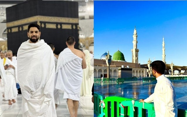 حارث رؤف کی عمرہ ادائیگی، بابراعظم نے ’مسجد نبویؐ حاضری‘ کی تصویر شیئر کردی