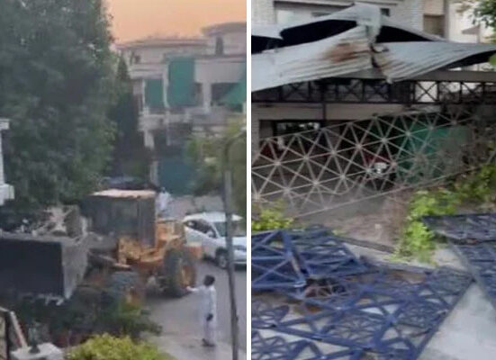 اسلام آباد انتظامیہ نے علی نواز اعوان کے گھر کا ایک حصہ گرادیا