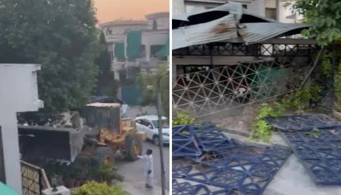 اسلام آباد انتظامیہ نے علی نواز اعوان کے گھر کا ایک حصہ گرادیا