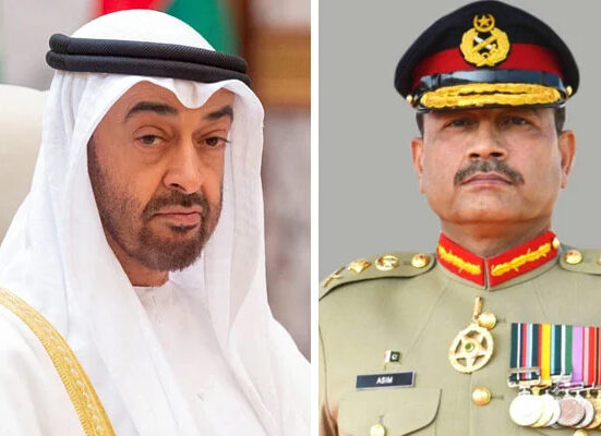 آرمی چیف جنرل عاصم منیر کا یو اے ای کے صدر شیخ محمد بن زید سے رابطہ