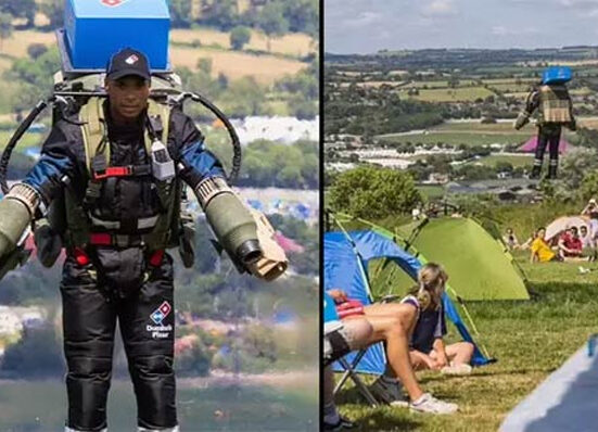 اب ہوا میں پرواز کرتے کارکن پیزا پہنچانے لگے