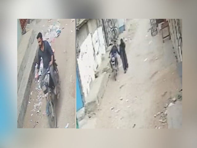 لڑکی سے موٹر سائیکل سوار کی نازیبا حرکت کی فوٹیج سوشل میڈیا پروائرل