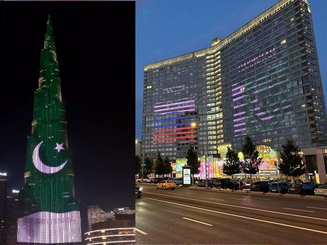 روس میں پہلی بار پاکستان کا پرچم ڈیجیٹل طریقے سے آویزاں