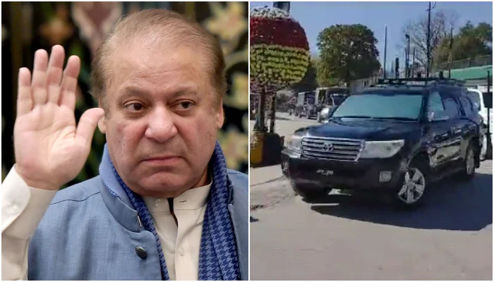 نواز شریف احتساب عدالت میں پیشی کیلئے مری سے اسلام آباد پہنچ گئے