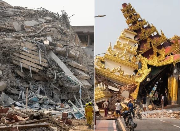 میانمار زلزلے میں ہلاکتوں کی تعداد 1000 سے متجاوز، بنکاک میں 30 منزلہ عمارت زمیں بوس