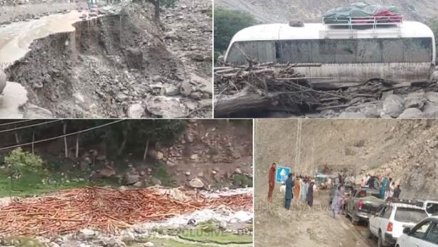 گلگت: بادل پھٹنے سے تباہی، سیلابی ریلے میں گاڑیاں اور پل بہہ گئے، درجنوں سیاح لاپتہ