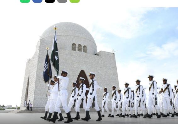 یوم آزادی پر مزار قائد و اقبال پر گارڈز تبدیلی کی پروقار تقاریب