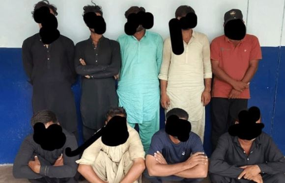 غیرقانونی طریقے سے ایران جانے والے 14 ملزمان گرفتار