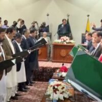 آزاد جموں و کشمیر کی 20 رکنی نئی کابینہ نے حلف اٹھا لیا