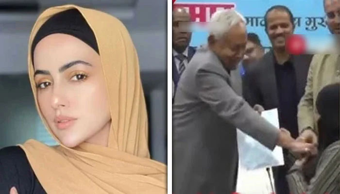 دل کر رہا ہے کہ وزیراعلیٰ بہار کے کان کے نیچے 2 لگاؤں،ثناء خان کا حجاب تنازع پر ردعمل