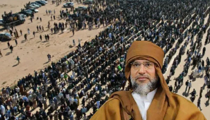 معمر قذافی کے بیٹے کی نمازِ جنازہ ادا، ہزاروں افراد کی شرکت