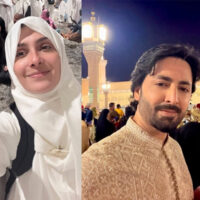 عائزہ خان اور دانش تیمور کی عمرہ ادائیگی، مقدس مقامات پر لی گئی تصاویر وائرل