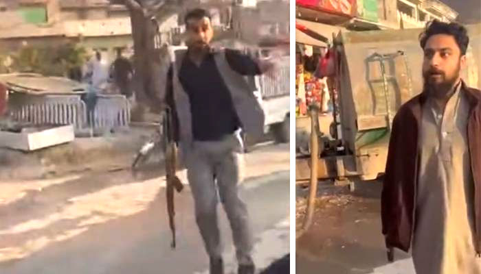 اسلام آباد میں دکاندار اور گاہک میں تلخ کلامی،دکاندار نے اسلحہ نکال لیا،ویڈیو وائرل