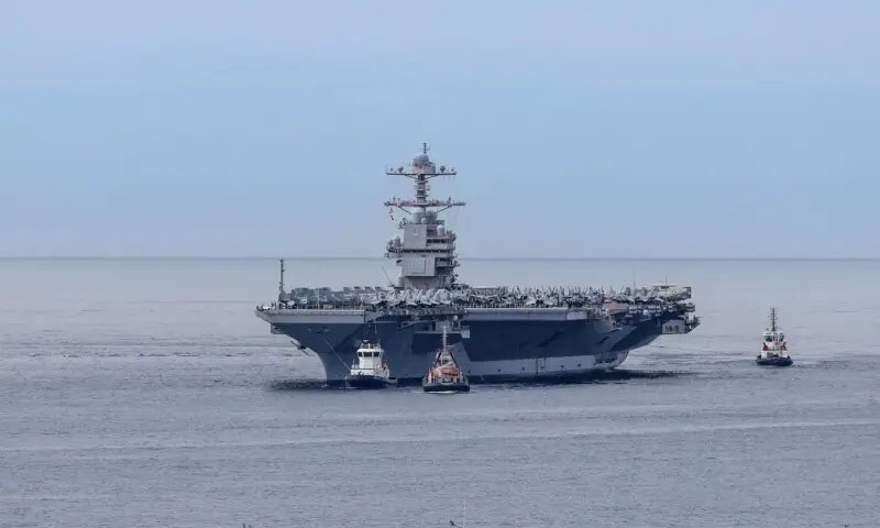 ایران کی طرف رواں دواں دنیا کا سب سے بڑا امریکی بحری بیڑہ کہاں تک پہنچا؟