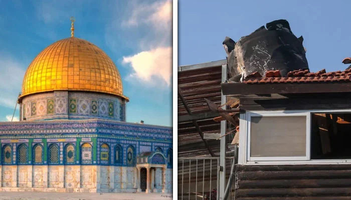 مقبوضہ یروشلم میں ایرانی میزائلوں کا ملبہ گرا