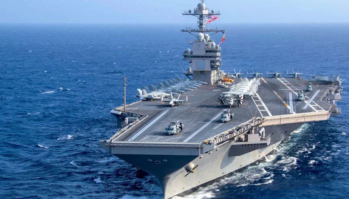 دعائیں قبول! امریکی طیارہ بردار جہاز جیرالڈ میں آتشزدگی، فوجیوں کی حالت تشویش ناک