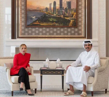 دوحہ میں اطالوی وزیراعظم کی امیر قطر سے ملاقات، توانائی بحران پر گفتگو