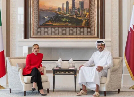 دوحہ میں اطالوی وزیراعظم کی امیر قطر سے ملاقات، توانائی بحران پر گفتگو