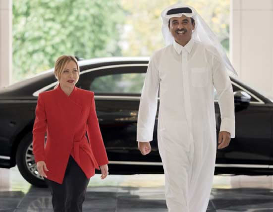 اطالوی وزیر اعظم جارجیا میلونی خلیجی ممالک کے دورے پر قطر پہنچ گئیں