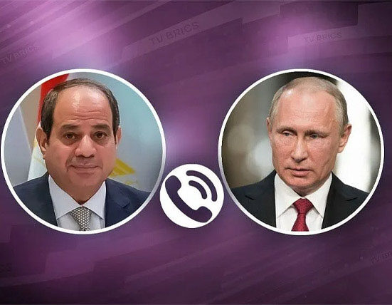 پوتن اور مصری صدر کے درمیان ٹیلیفونک رابطہ، مشرق وسطیٰ کی صورتحال پر تبادلہ خیال