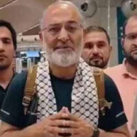گلوبل سمود فلوٹیلا میں سوار سابق سینیٹر مشتاق احمد اسرائیلی حراست سے رہا