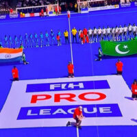 ایف آئی ایچ پرو لیگ؛ پاک بھارت میچ کے آغاز پر پاکستان کا غلط پرچم پیش کردیا گیا