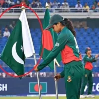 بنگلہ دیشی ویمنز کرکٹ ٹیم کی کپتان کا پاکستانی پرچم کے احترام کا منظر وائرل